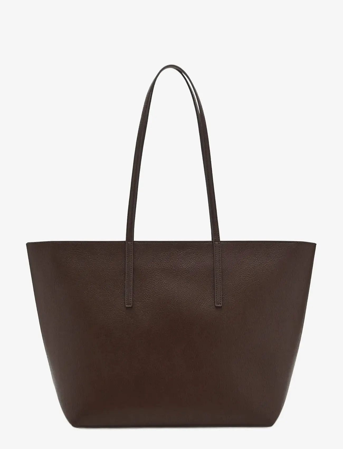 Mango - Shopper bag with double handle - aksessuaarid - dark brown - 0