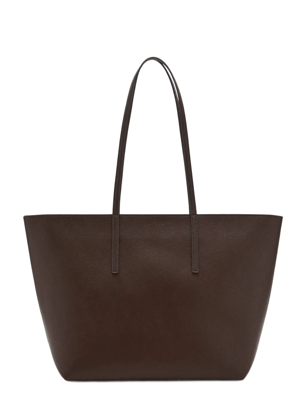 Mango Shopper bag with double handle -  - DARK BROWN / brown