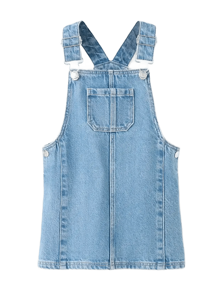 Mango - Short denim pinafore - Ärmellose freizeitkleider - open blue - 0