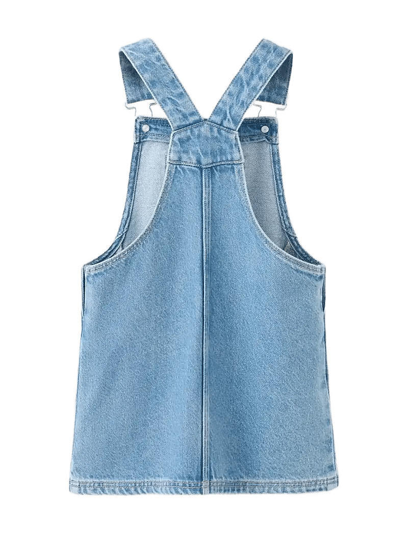 Mango - Short denim pinafore - Ærmeløse babykjoler - open blue - 1