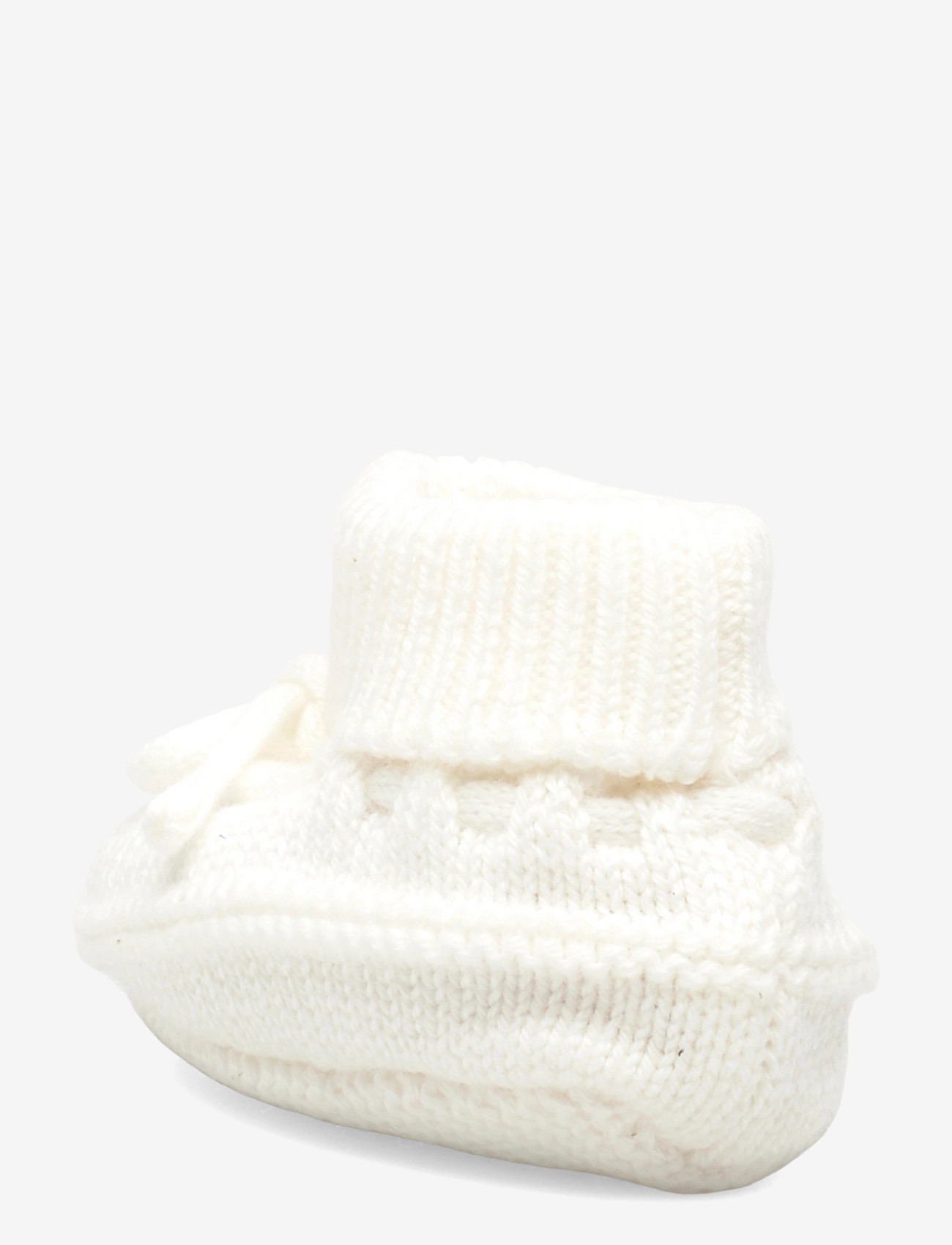 Mango - Knitted booties with bow - babystrikstøvler - natural white - 2