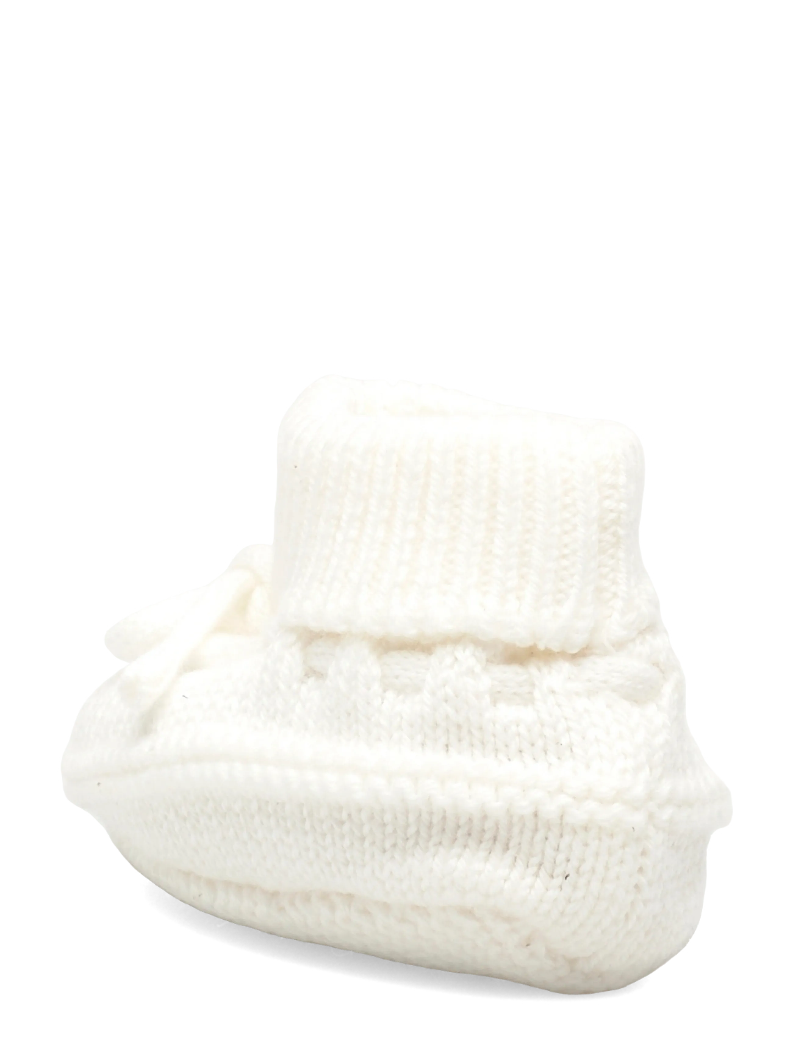 Mango - Knitted booties with bow - baby tossor - natural white - 2