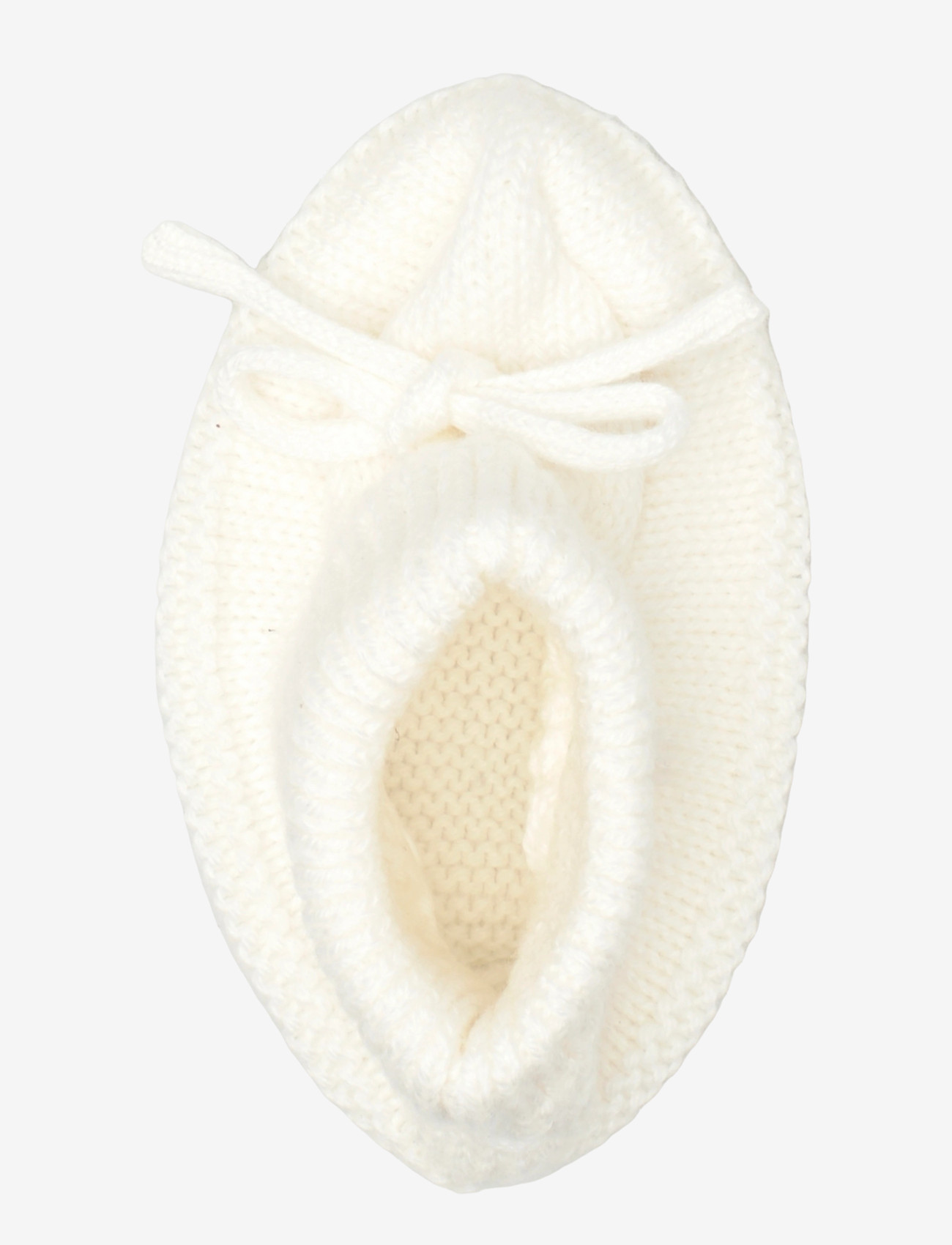 Mango - Knitted booties with bow - babystrikstøvler - natural white - 3