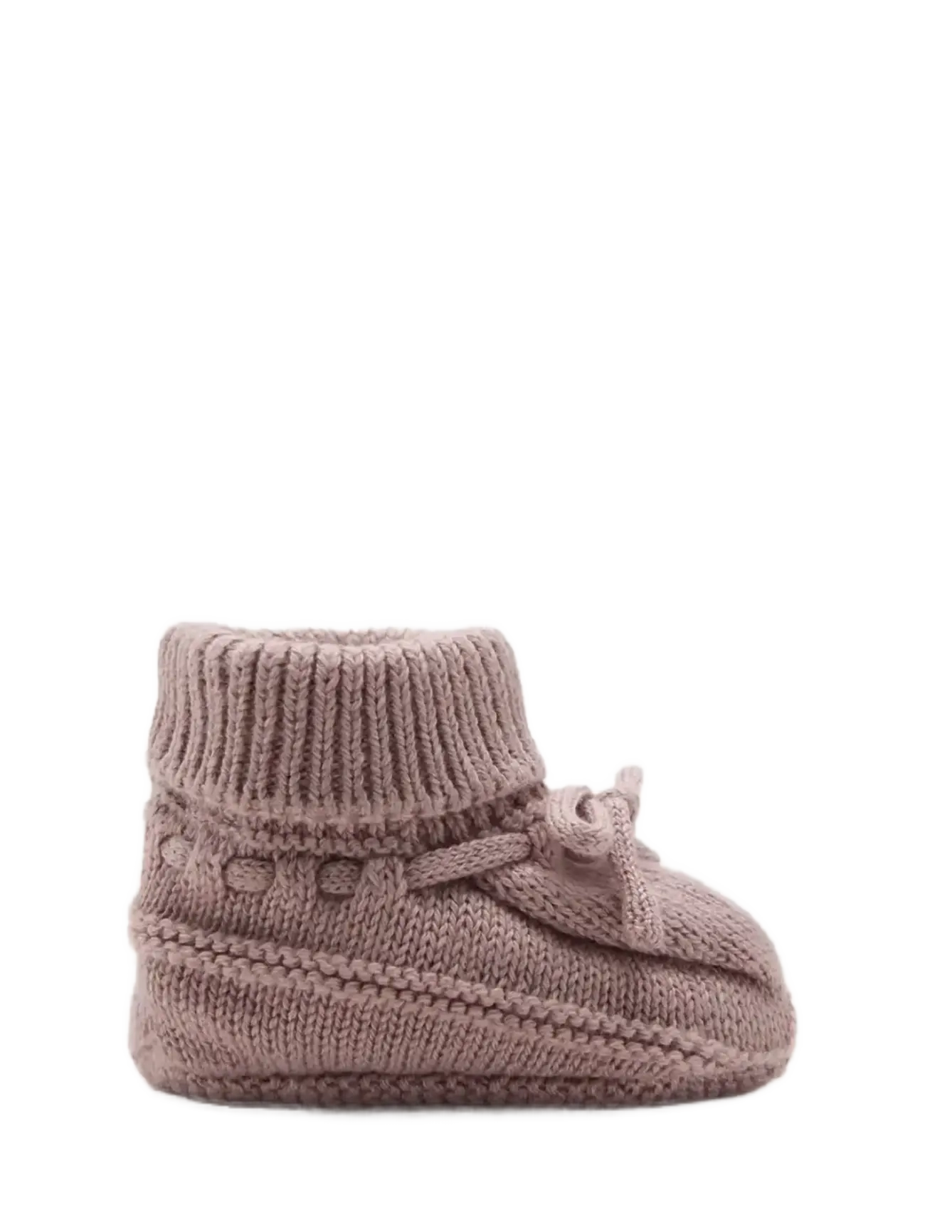 Mango Knitted booties with bow - Autumn deals - PINK / pink/rose