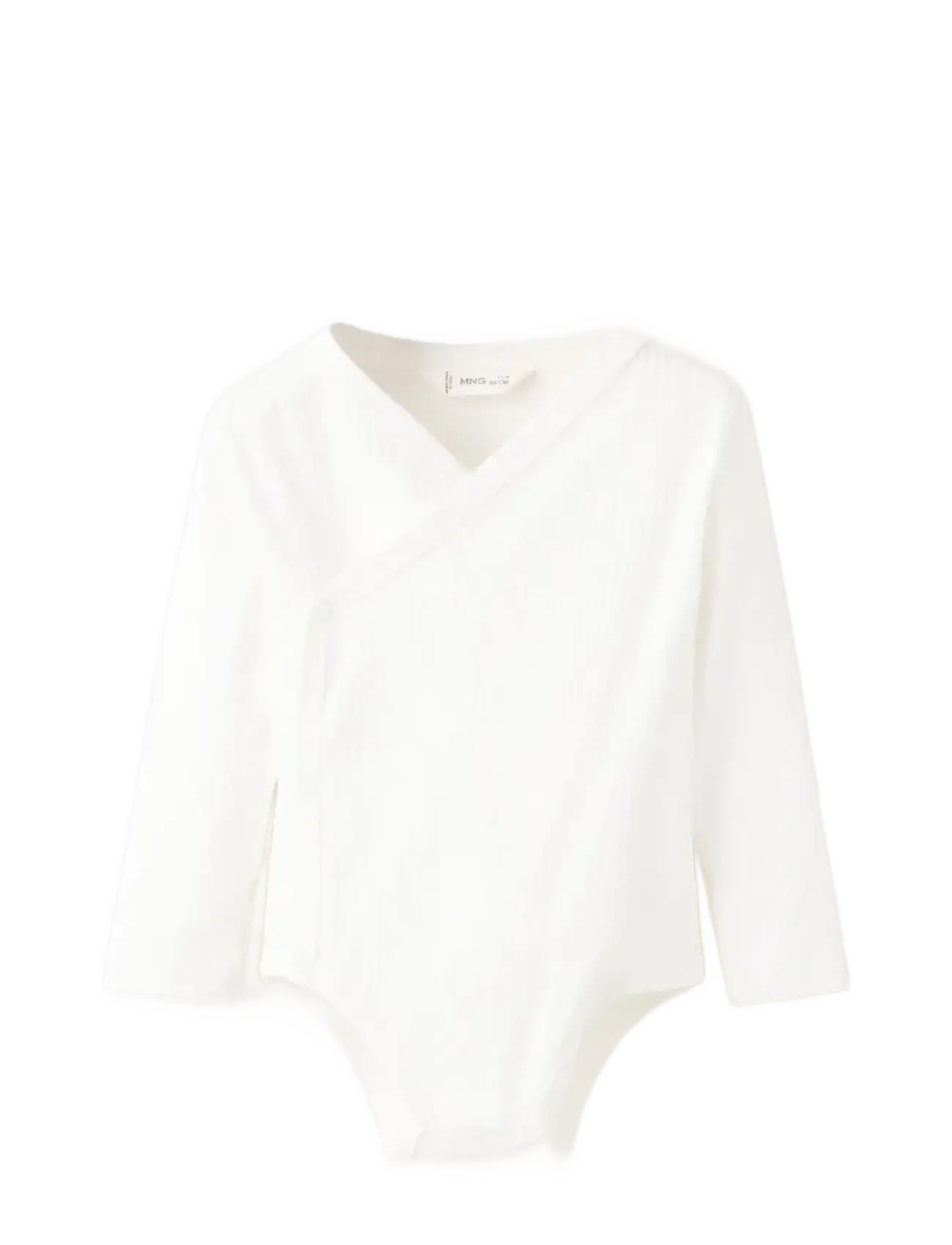 Mango Cotton Body, 3-6M, White, Bodys > Langærmede, Børn