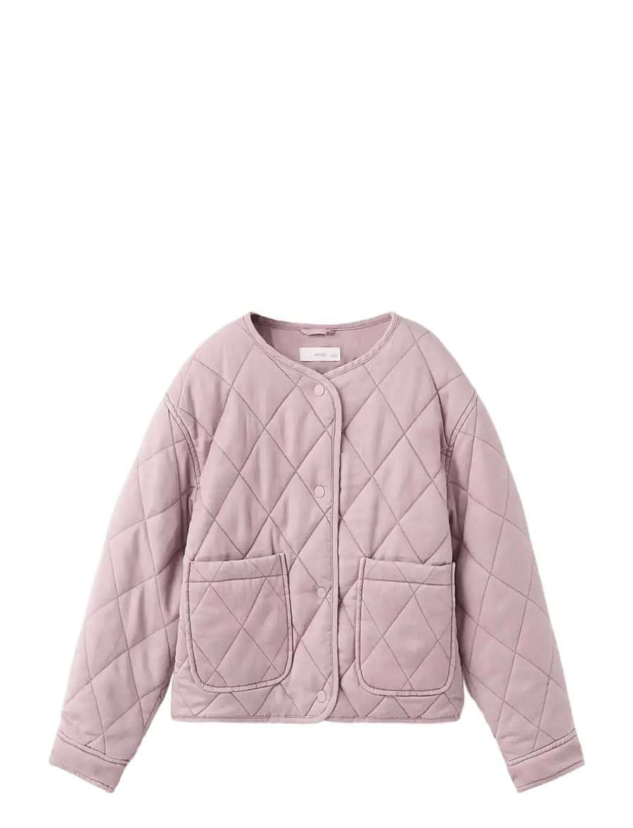 Mango - Padded lyocell jacket - quiltade jackor - pink - 0