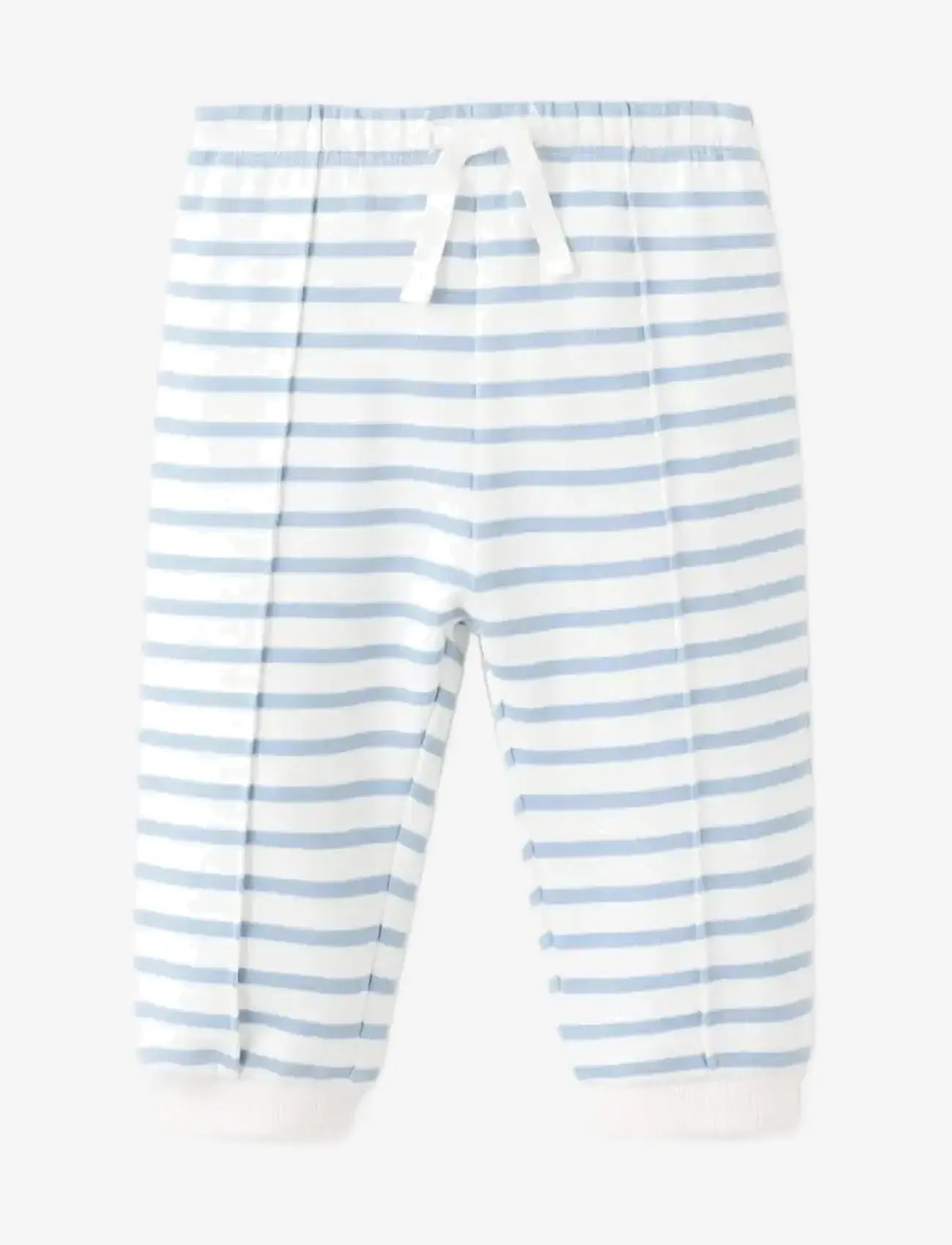 Mango - Striped joggers with drawstring - lt-pastel blue - 0