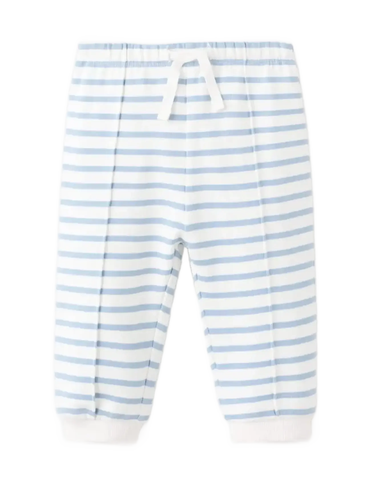 Mango Striped joggers with drawstring - Kleidung - LT-PASTEL BLUE / blue