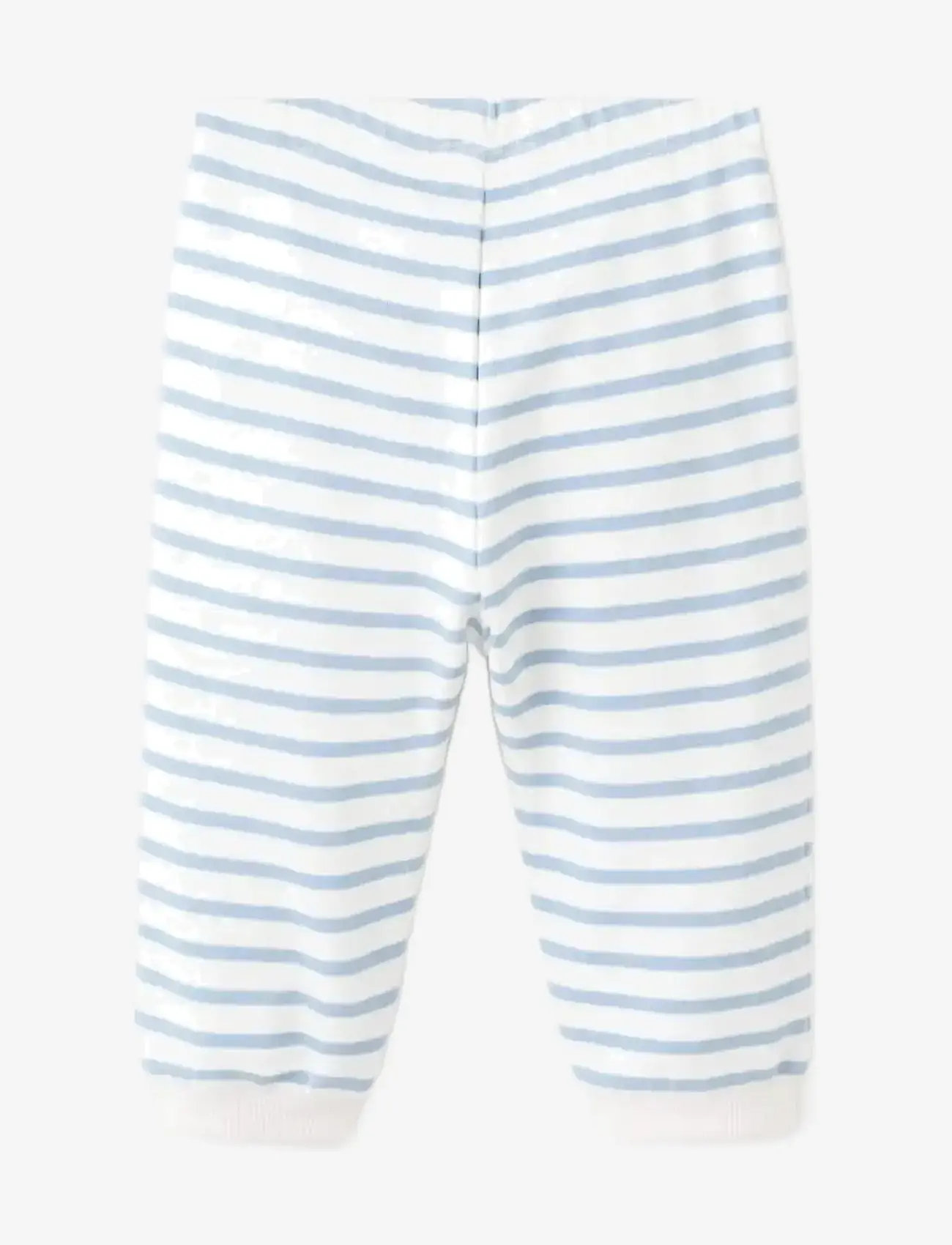 Mango - Striped joggers with drawstring - lt-pastel blue - 1