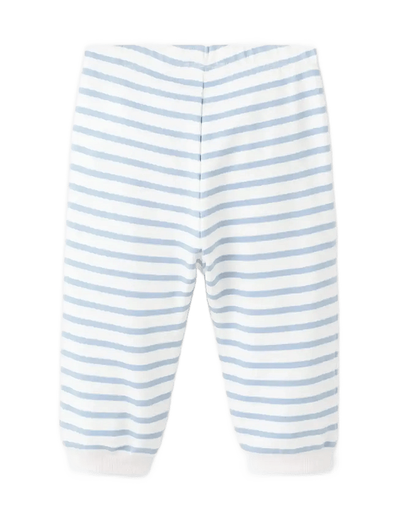 Mango - Striped joggers with drawstring - sweatpants - lt-pastel blue - 1