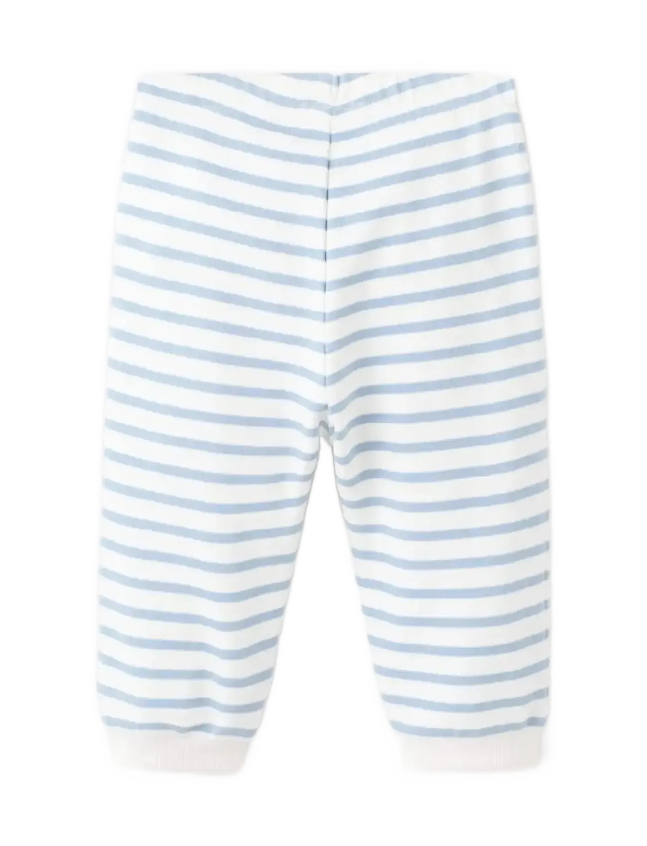 Mango - Striped joggers with drawstring - mjukisbyxor - lt-pastel blue - 1