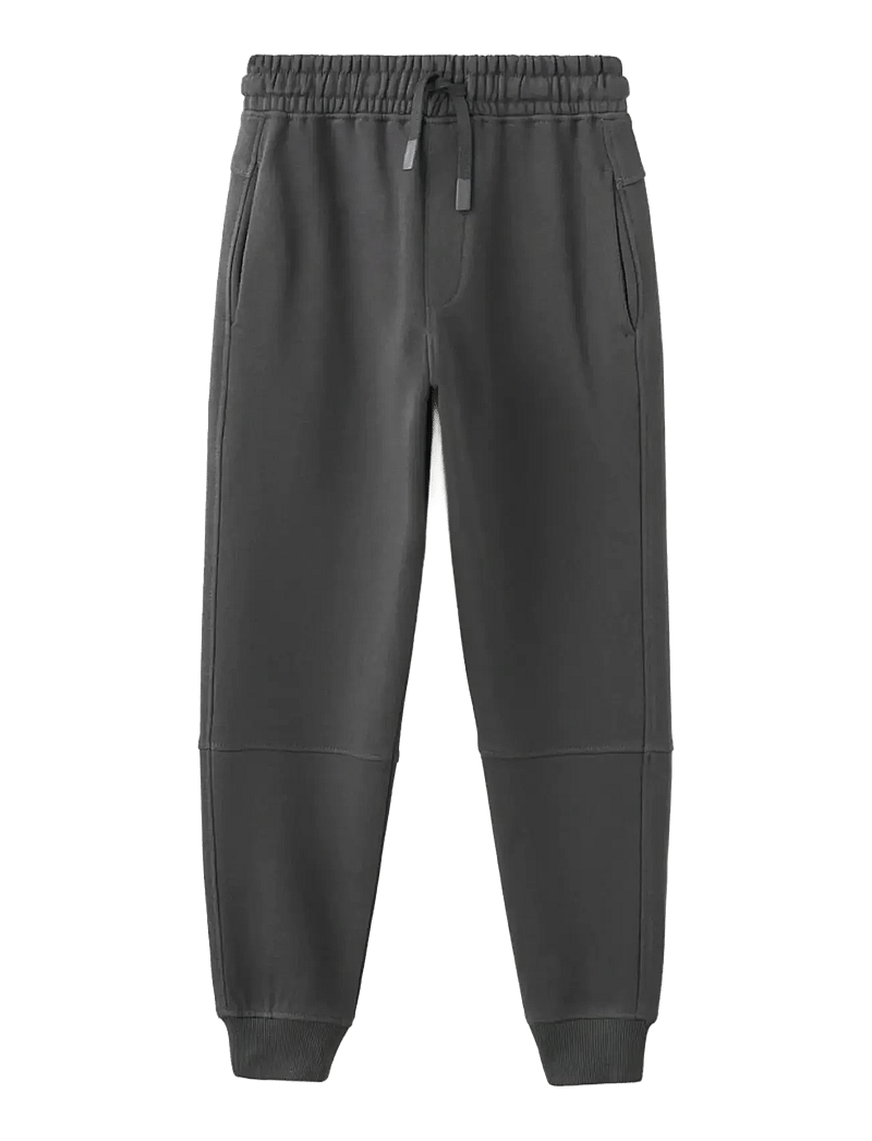 Mango - Cotton joggers with elastic waist - kollektioner - charcoal - 0
