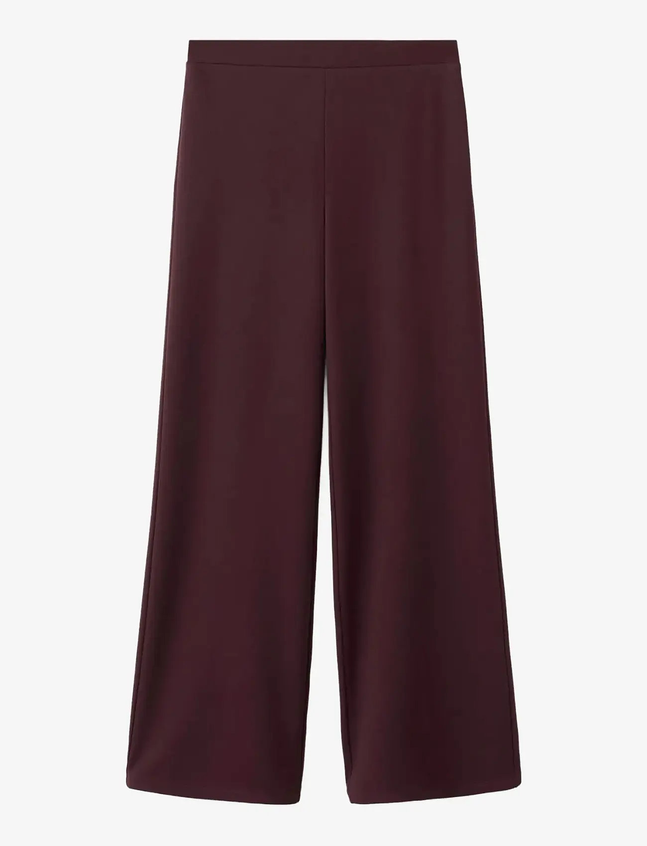 Mango Straight low-rise suit trousers - Bikses ar taisnām starām - DARK RED / burgundy