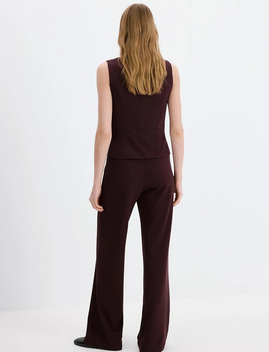 Mango - Straight low-rise suit trousers - habitbukser - dark red - 2