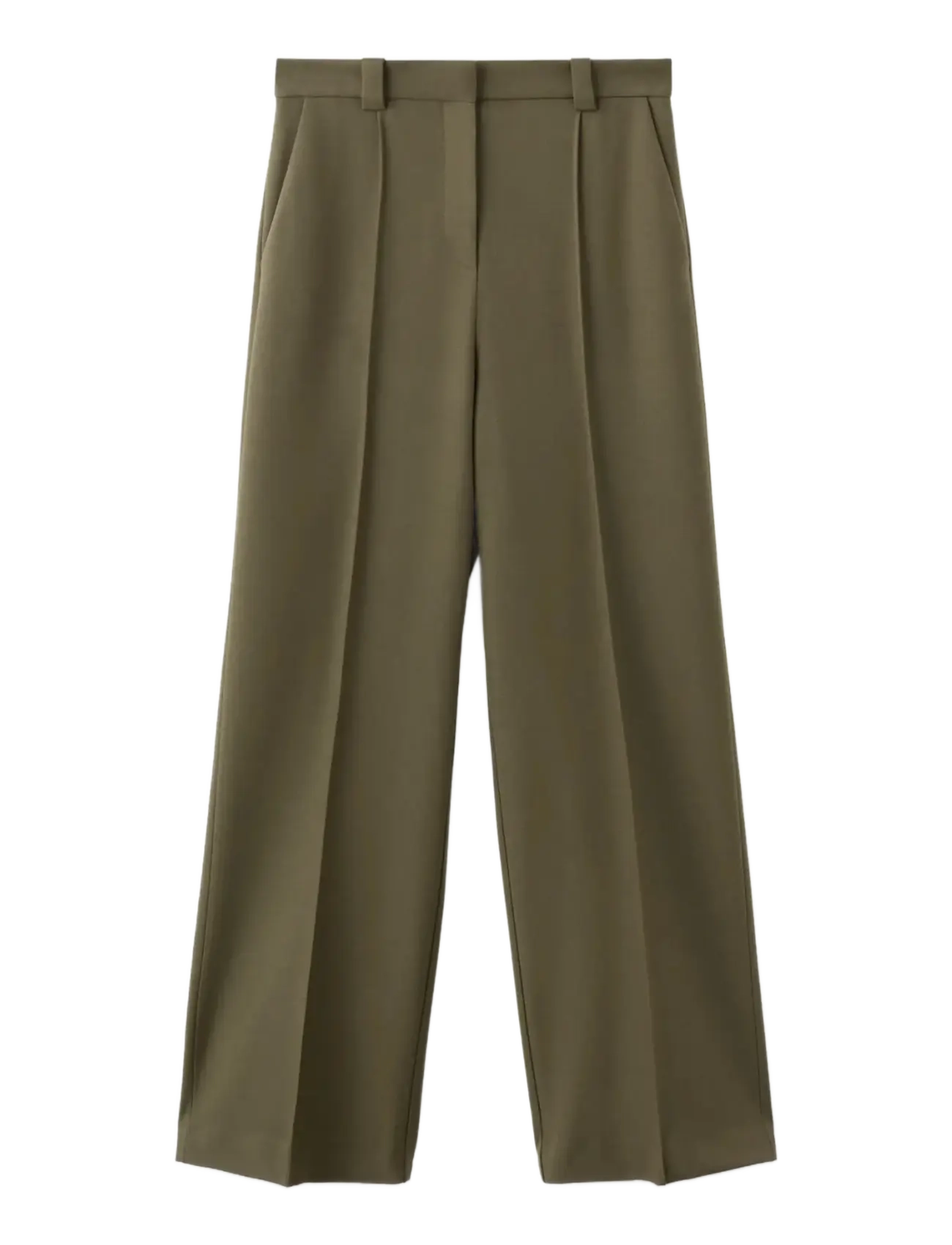 MANGO Straight Mid-Rise Hosen Khaki - 40 - Damen