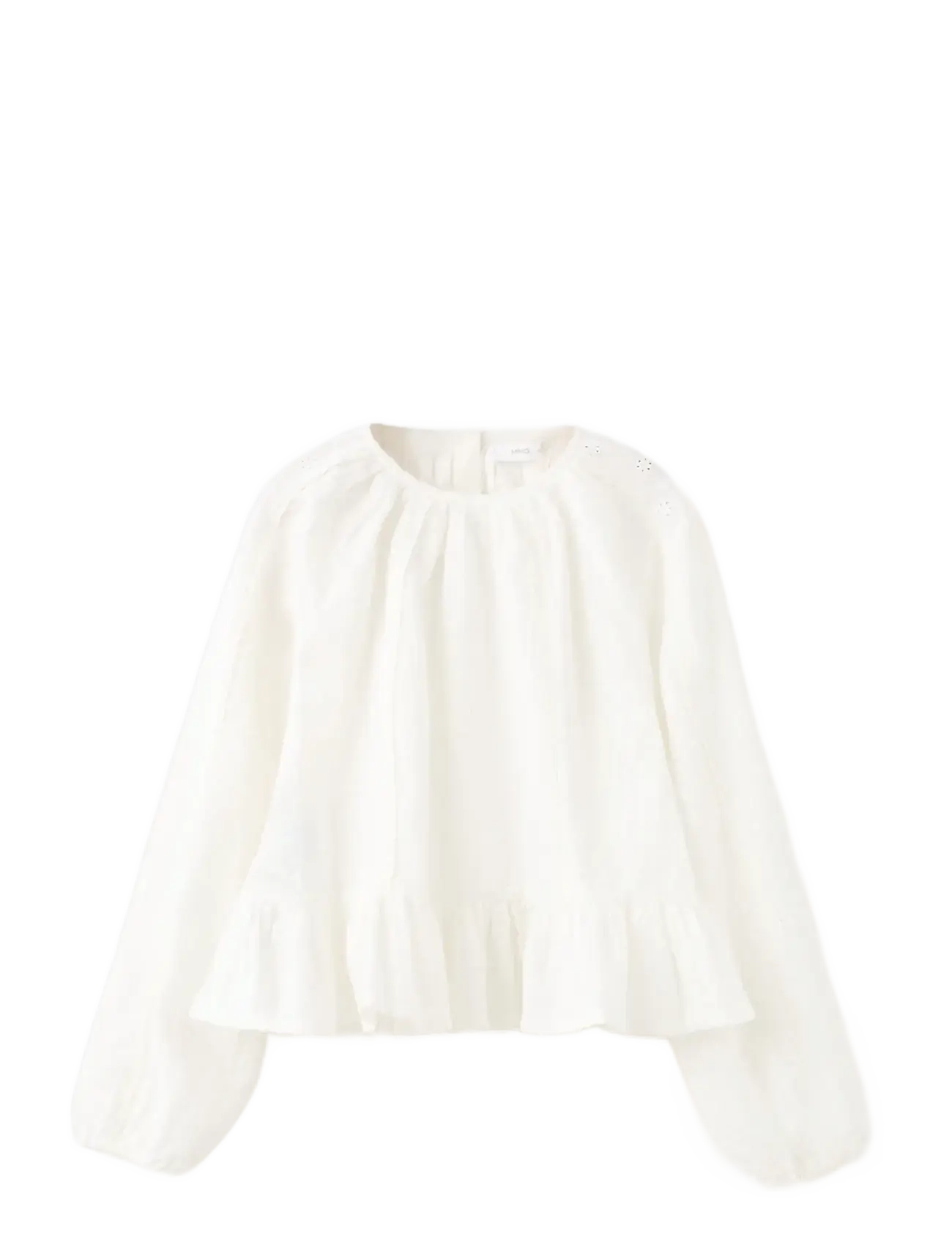 Mango A-line cotton blouse - Överdelar - NATURAL WHITE / white