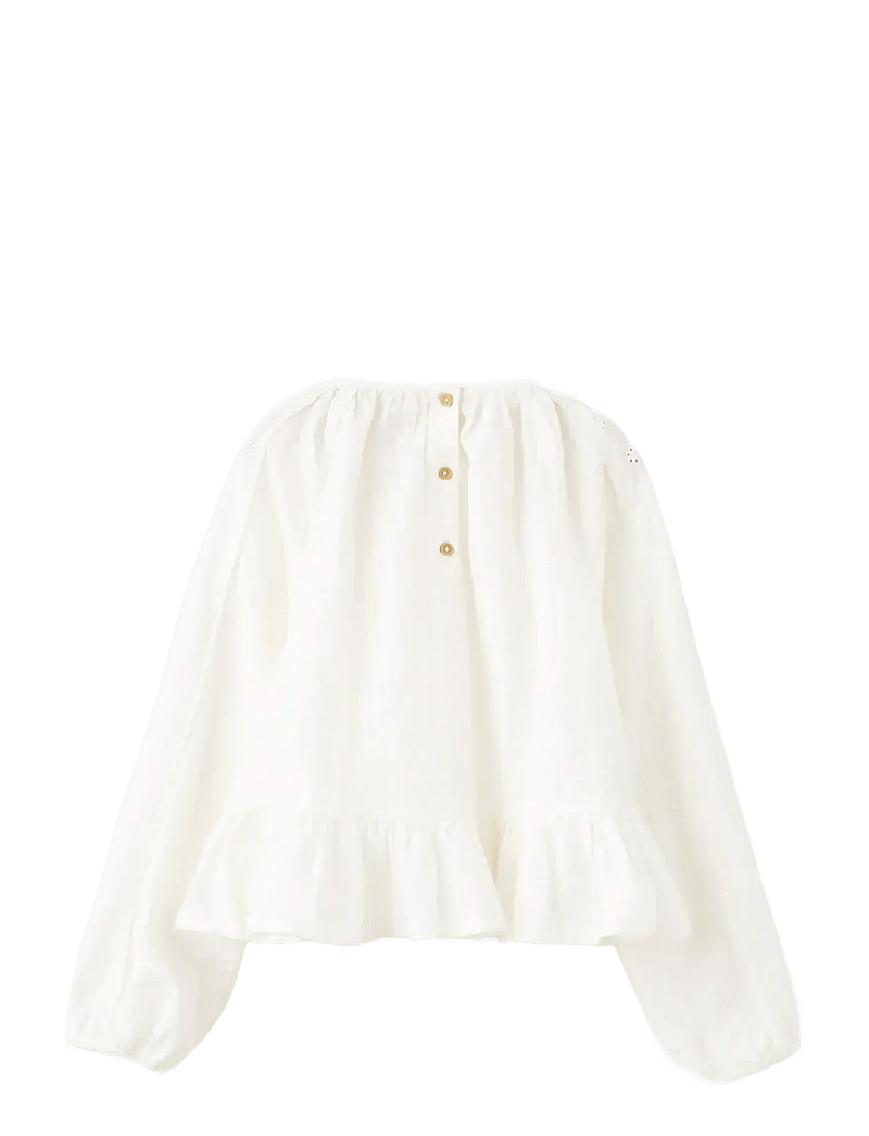 Mango - A-line cotton blouse - blusar & tunikor - natural white - 1
