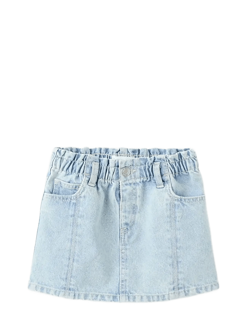 Mango - Denim paperbag skirt - korte nederdele - open blue - 1