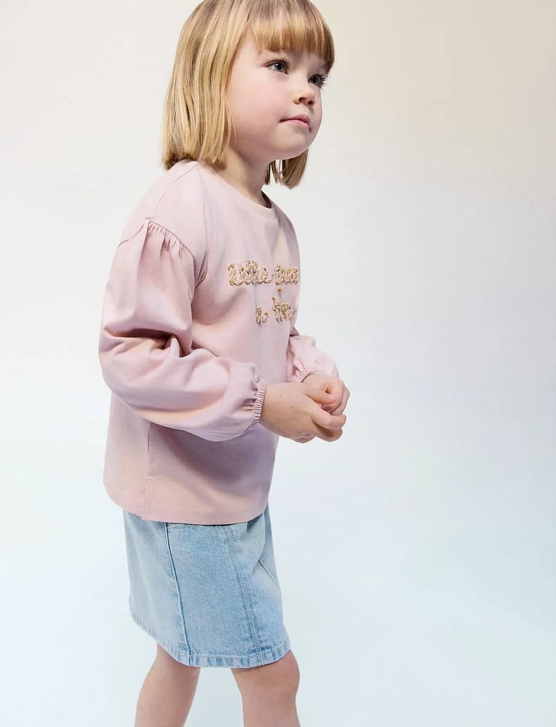 Mango - Denim paperbag skirt - korte nederdele - open blue - 0