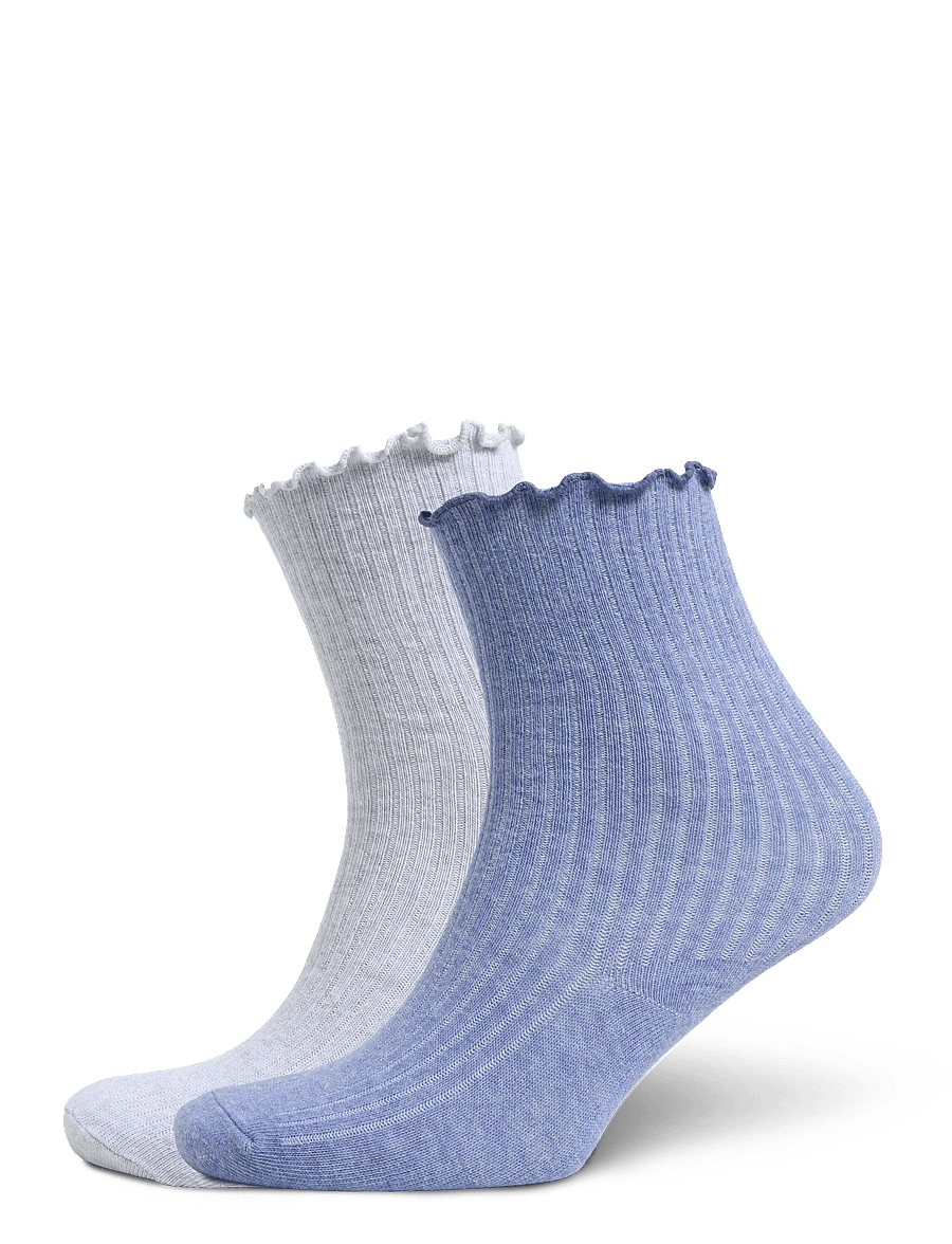 Mango - 2 pack ribbed socks - strømper - lt-pastel purple - 0