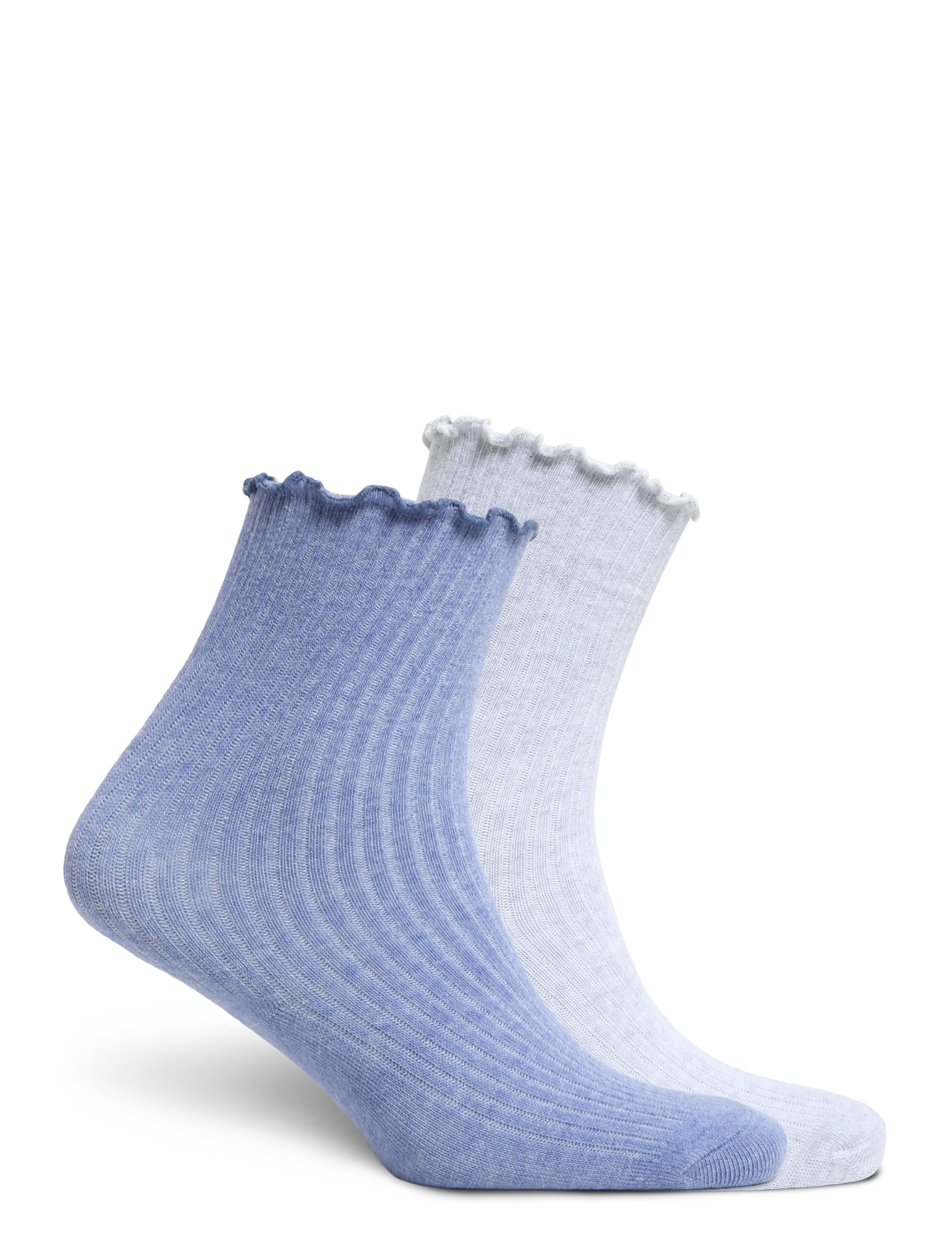 Mango - 2 pack ribbed socks - strumpor - lt-pastel purple - 1