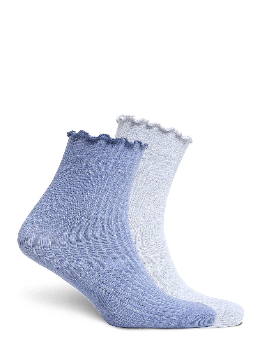 Mango - 2 pack ribbed socks - strømper - lt-pastel purple - 1