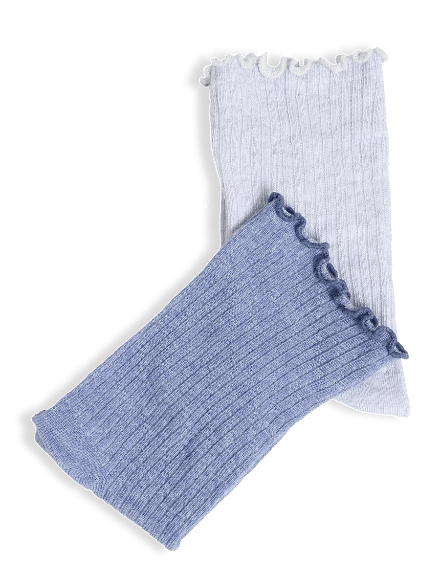 Mango - 2 pack ribbed socks - strømper - lt-pastel purple - 4