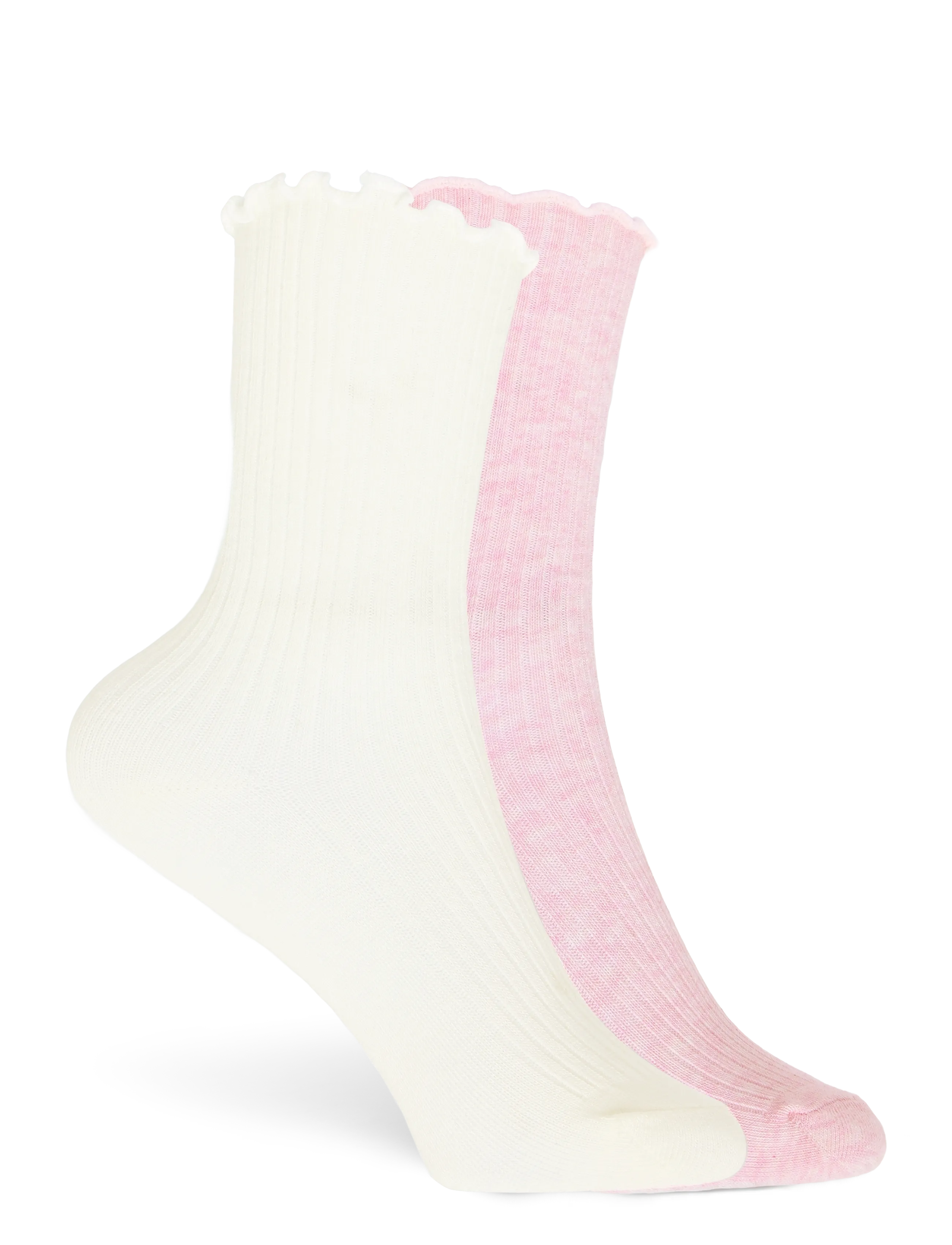 Mango 2 Pack Ribbed Socks, S, Socken & Strumpfhosen, Rosa - Kinder