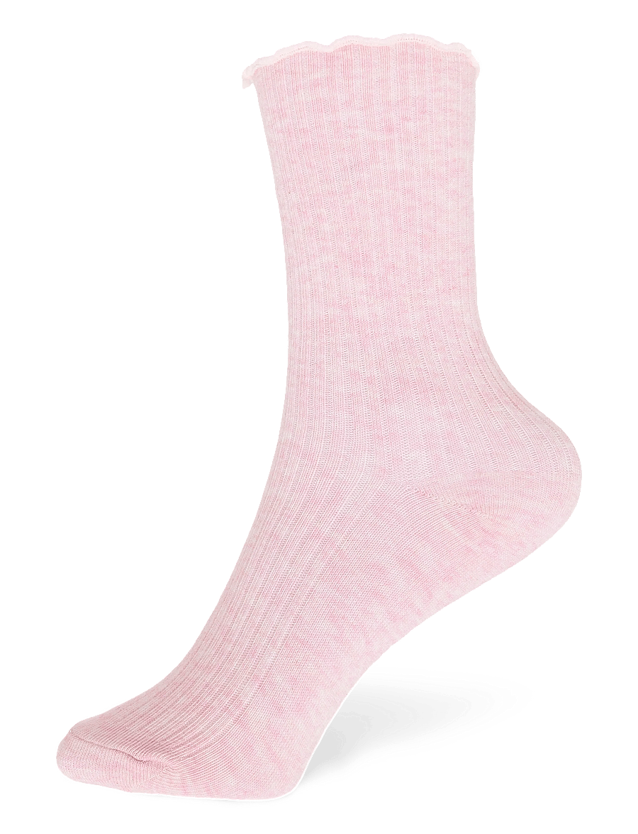 Mango - 2 pack ribbed socks - strumpor - pink - 3