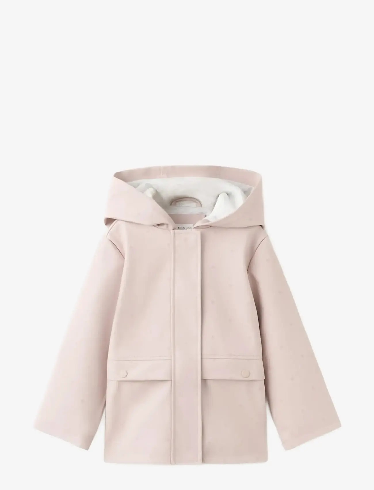 Mango - Rubberised star-print jacket - regnjakker - pink - 0