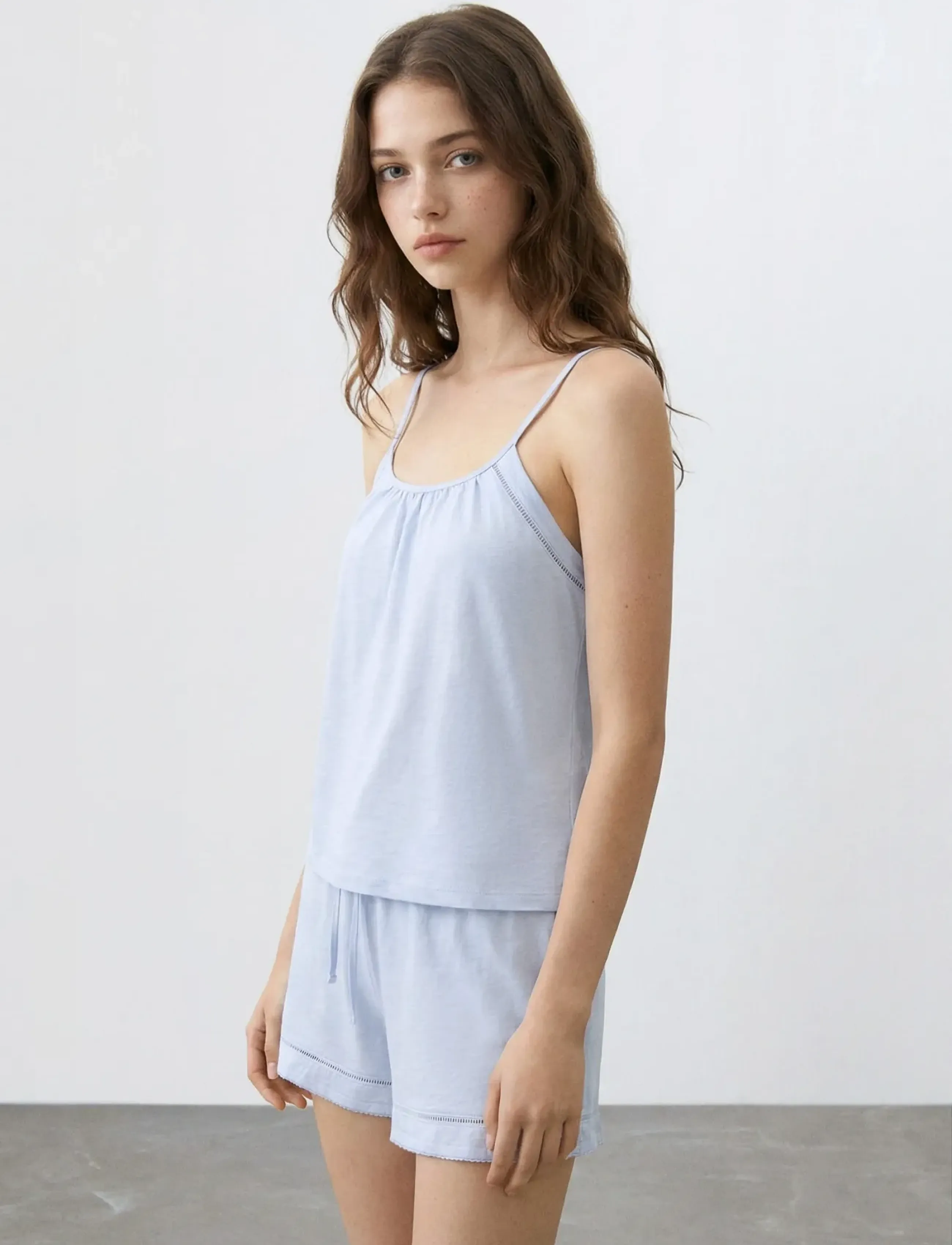 Mango 100% Cotton Pyjamas Set, XXS, Pyjamas, Blau - Pyjama Sets, Kinder