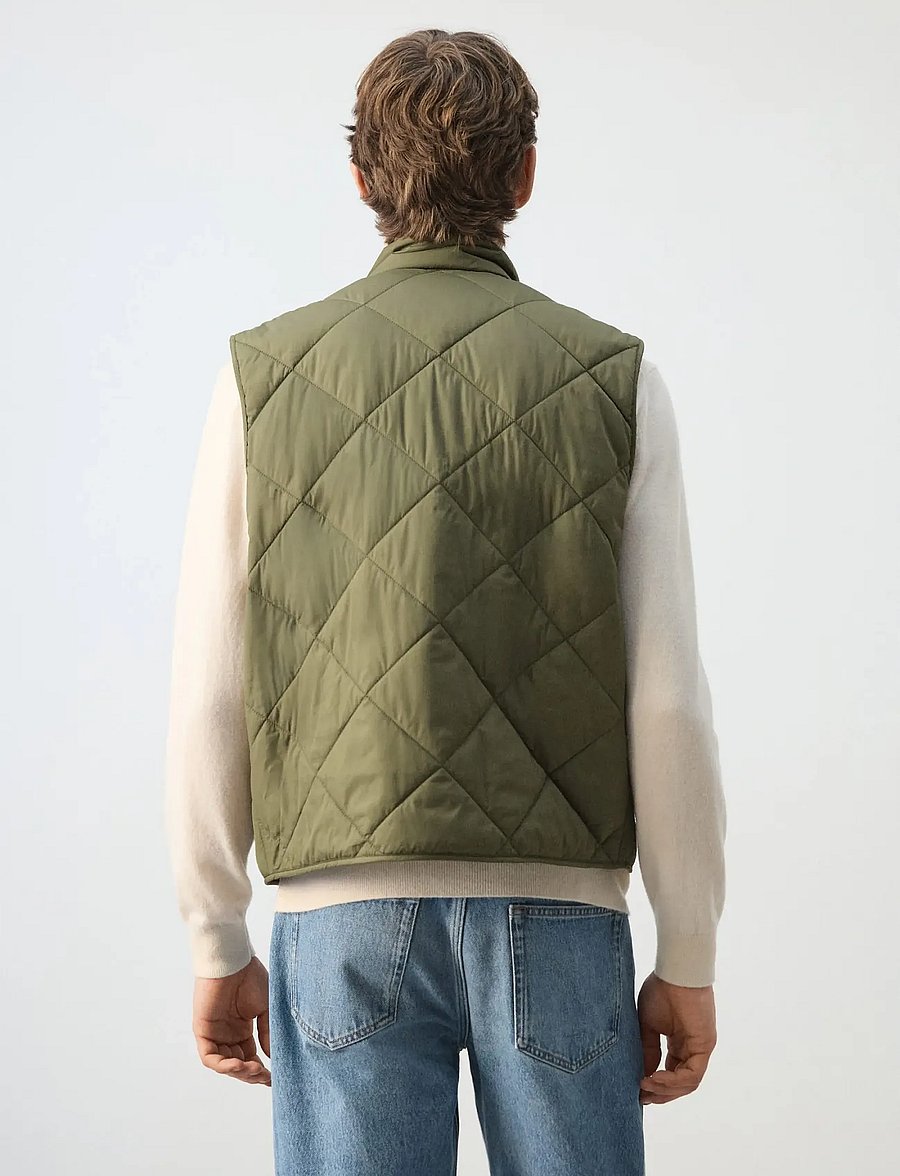 Mango - Lightweight quilted water-repellent quilted gilet - veste - dark green - 2
