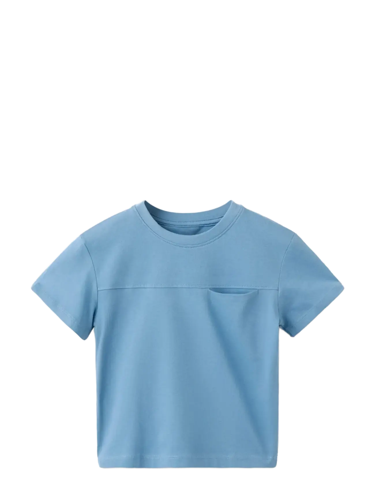 Mango Basic Pocket T-Shirt, 5-6, T-shirts, Blau - Short-sleeved, Kinder