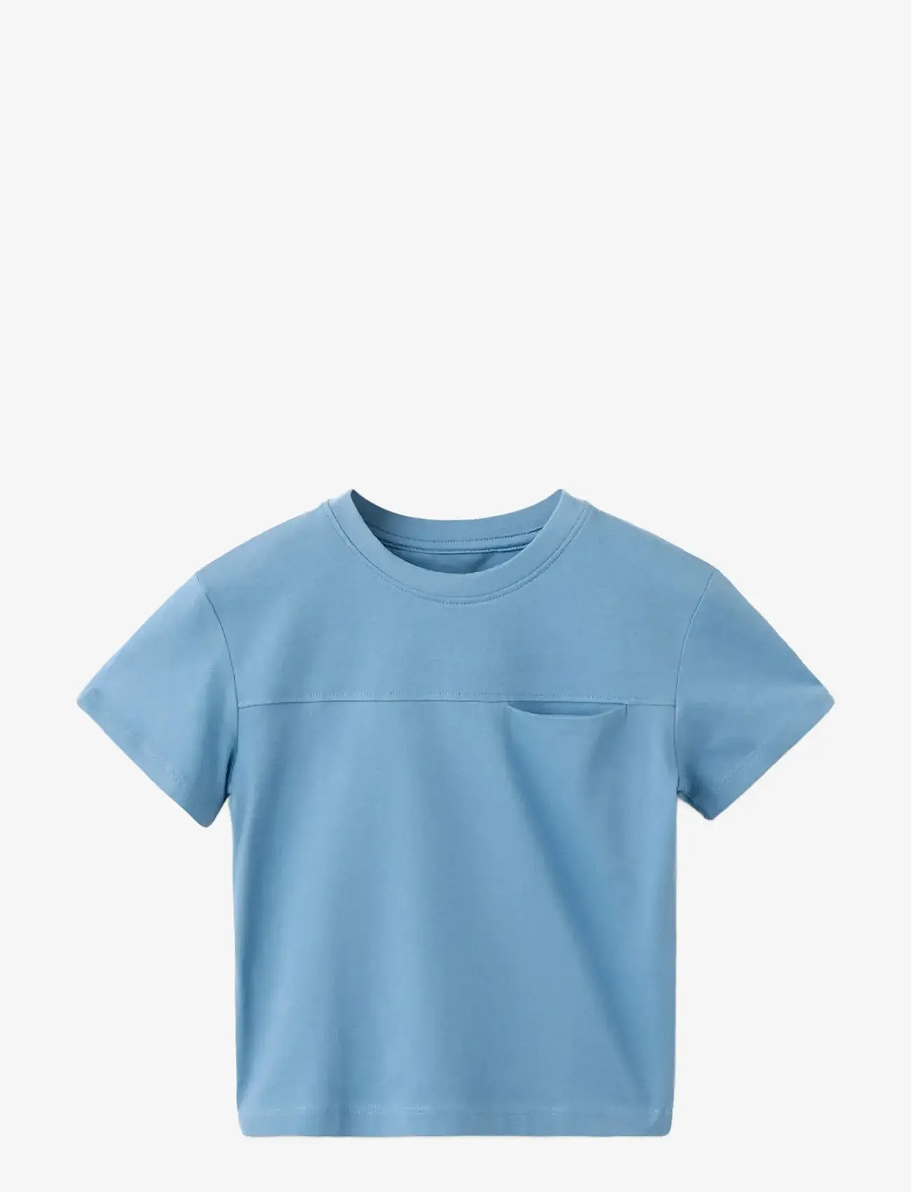 Mango - Basic pocket t-shirt - kortærmede t-shirts - medium blue - 0