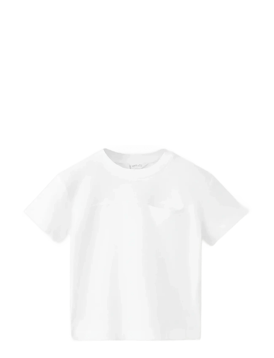 Mango - Basic pocket t-shirt - kortärmade t-shirts - white - 0