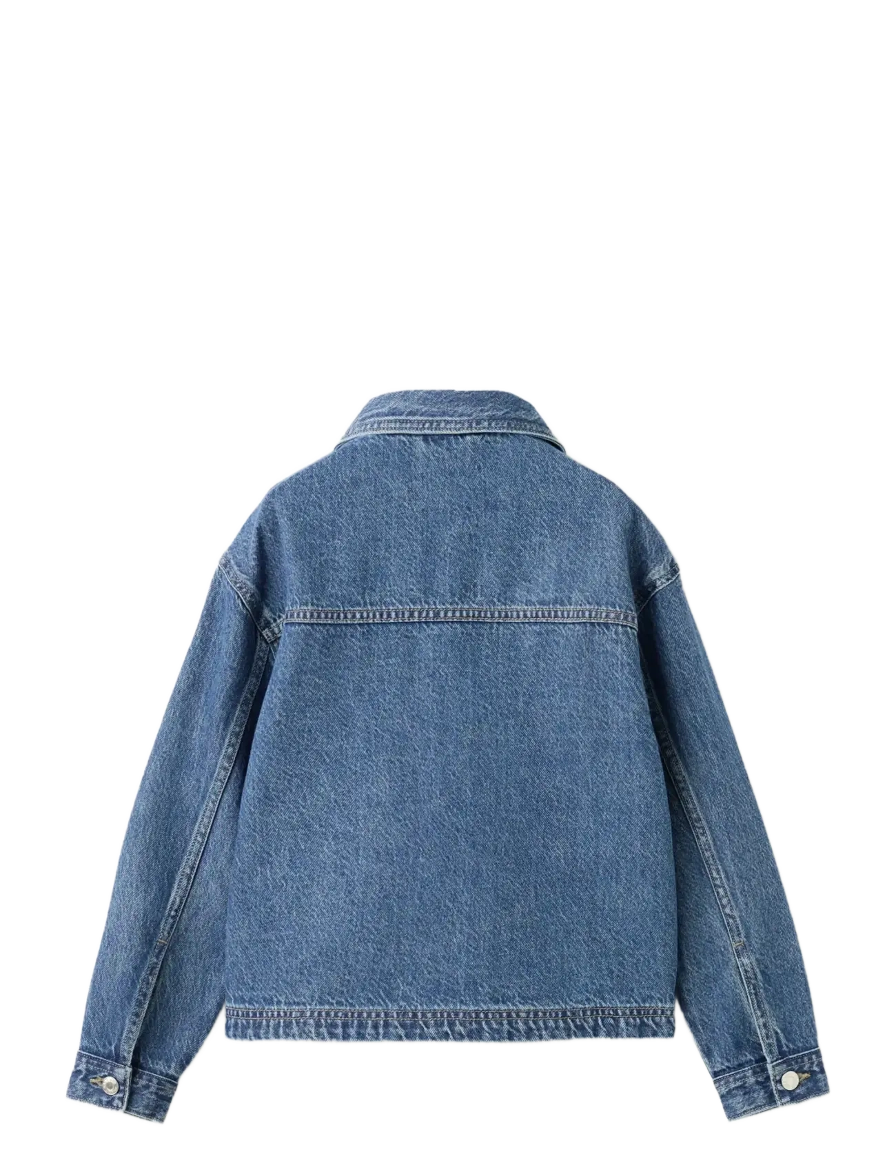 Mango - Denim jacket with flower detail - jeansjakker - open blue - 1