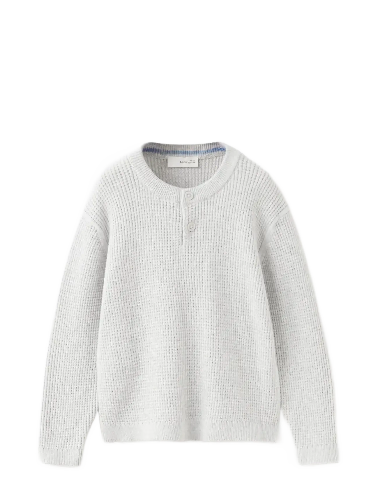 Mango Buttons detail knit sweater - Trøjer - LT PASTEL GREY / grey