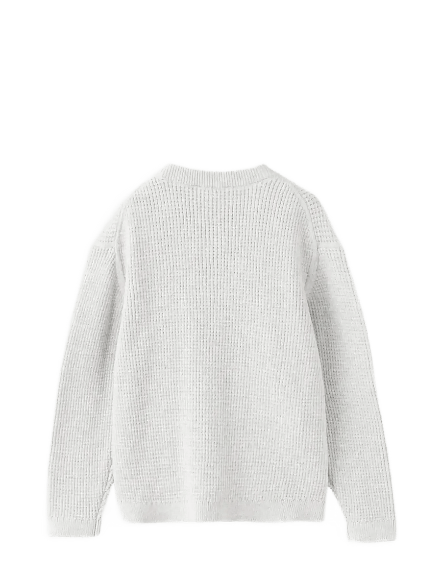 Mango - Buttons detail knit sweater - trøjer - lt pastel grey - 1