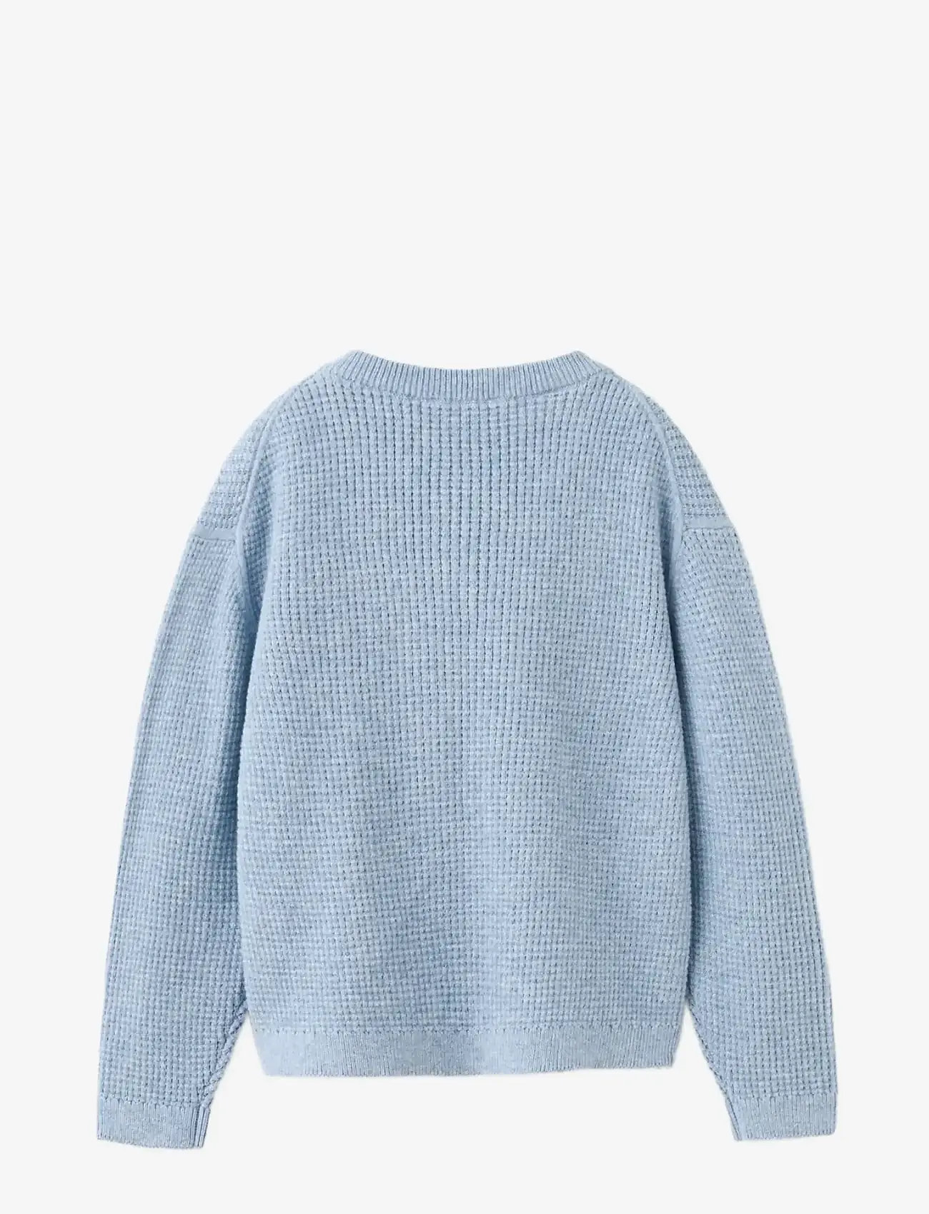 Mango - Buttons detail knit sweater - stickade tröjor - medium blue - 2