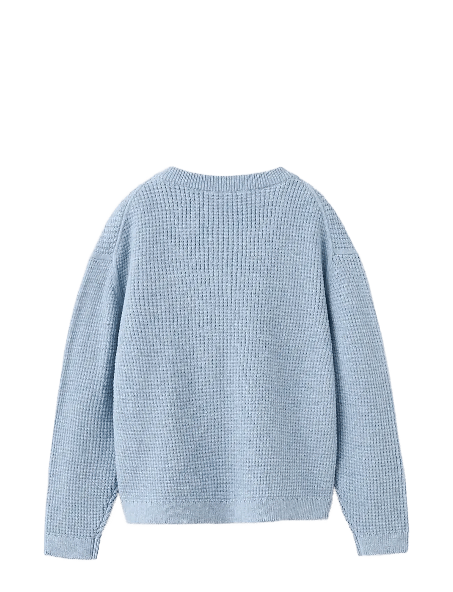 Mango - Buttons detail knit sweater - stickade tröjor - medium blue - 2