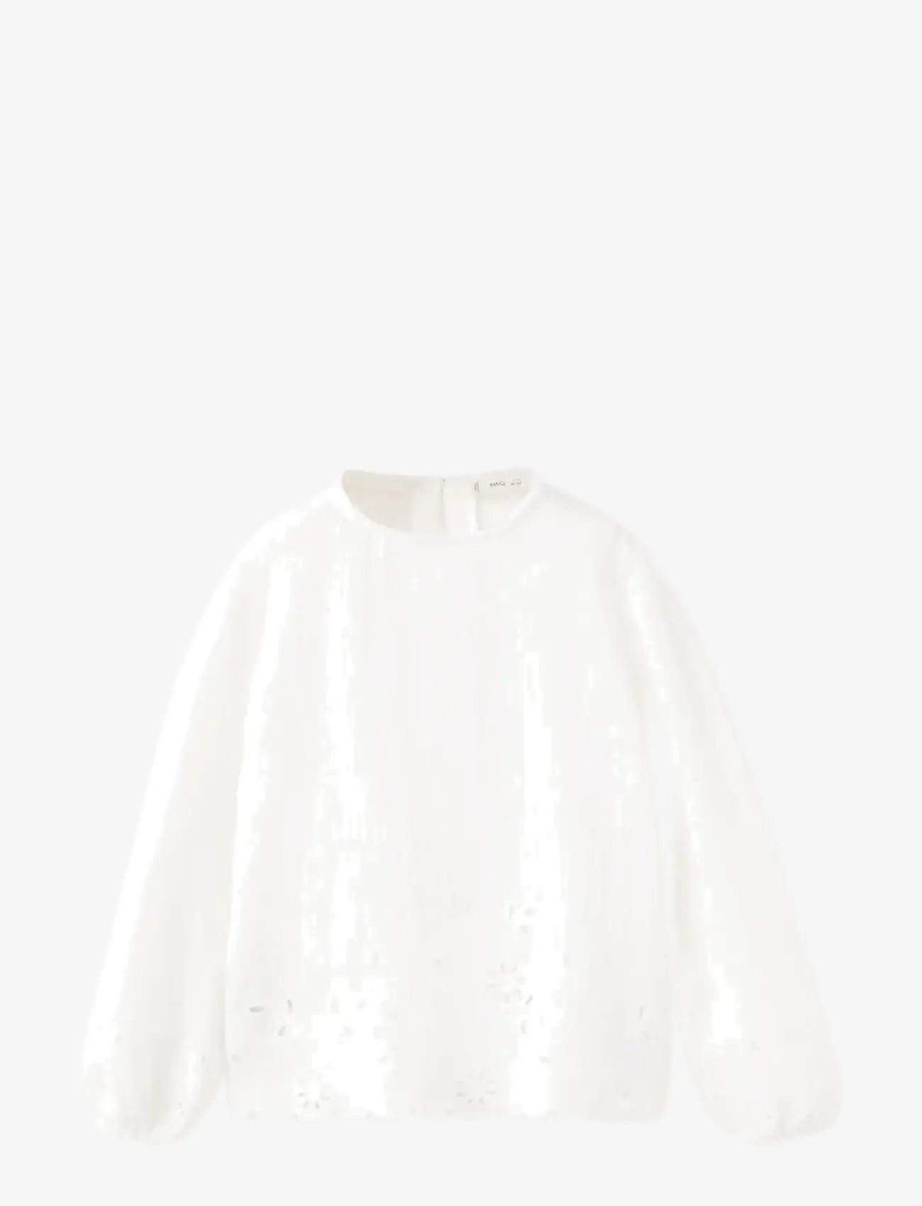 Mango - Cotton blouse with openwork details - bluser & tunikaer - white - 0