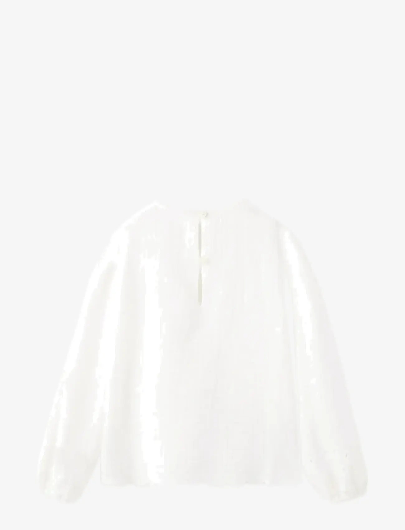 Mango - Cotton blouse with openwork details - bluser & tunikaer - white - 1