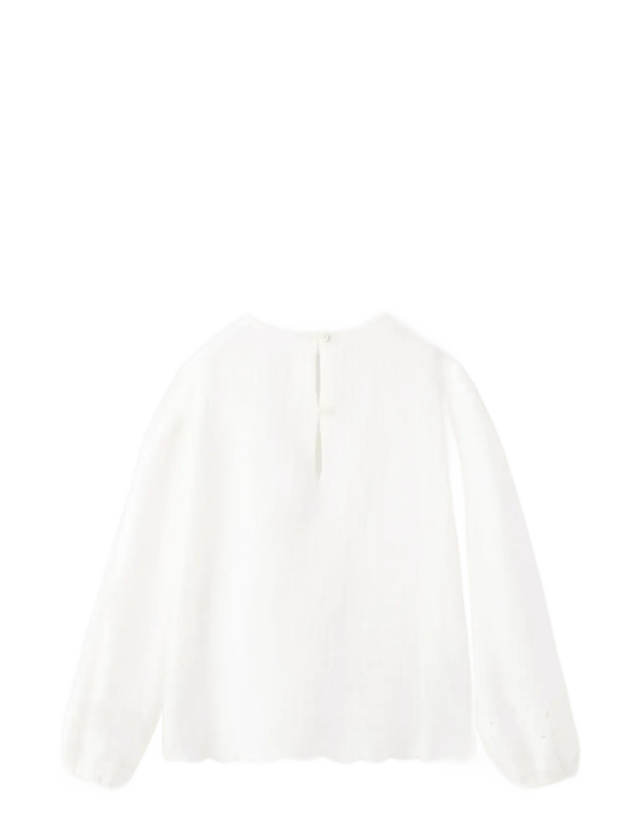 Mango - Cotton blouse with openwork details - blusar & tunikor - white - 1