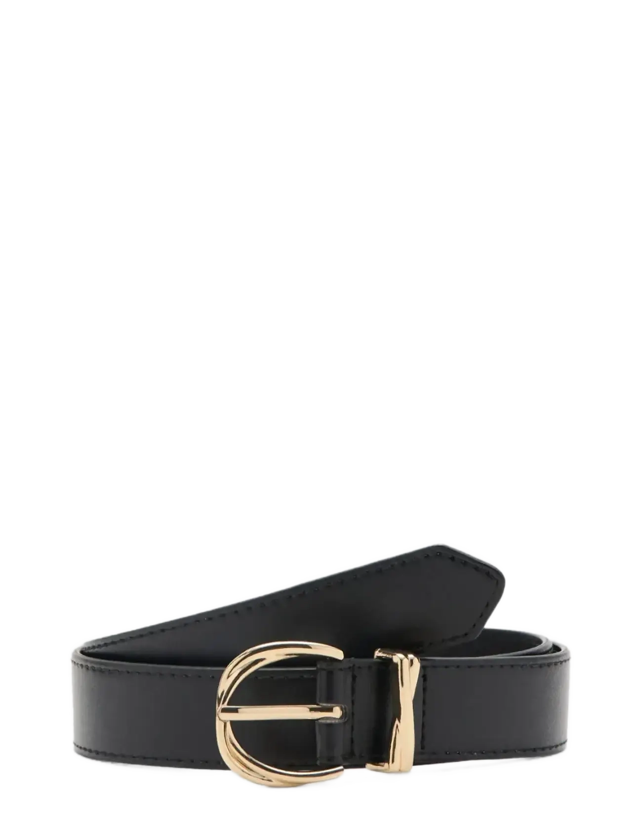 Mango Oval buckle belt - Inspiration - BLACK / black