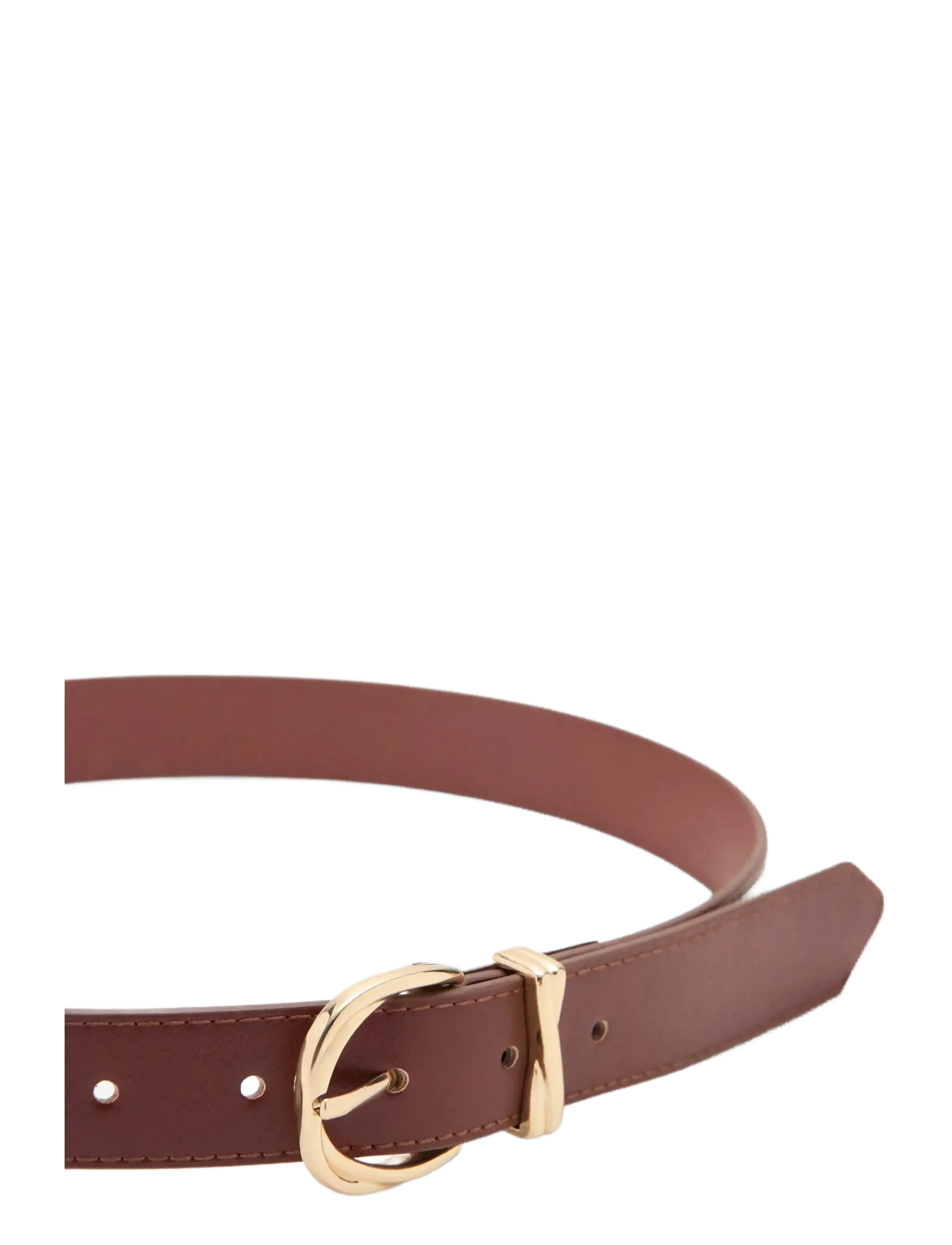 Mango - Oval buckle belt - vardagsskärp - brown - 1