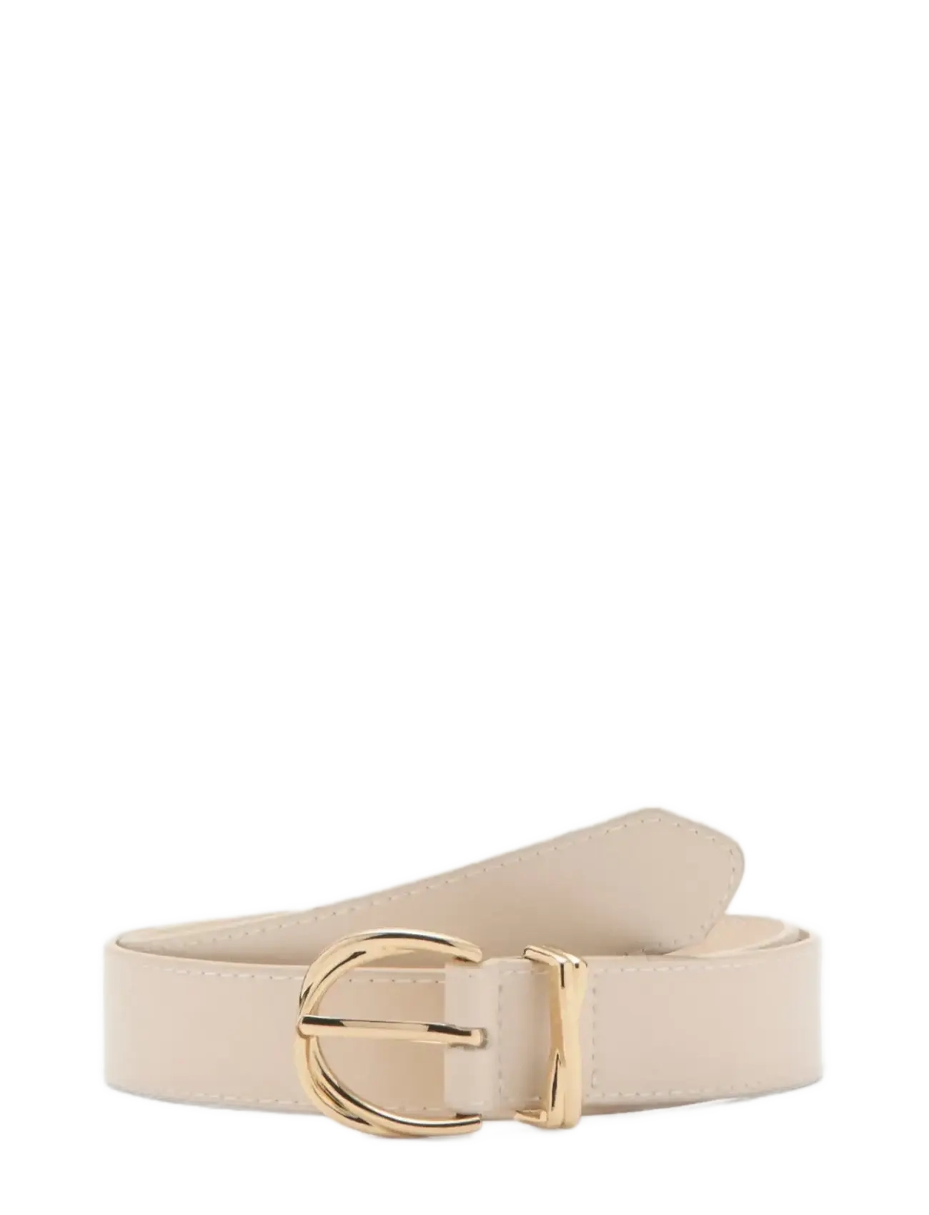 Mango Oval Buckle Belt, M, Beige, Belts > Casual Belt, Dame
