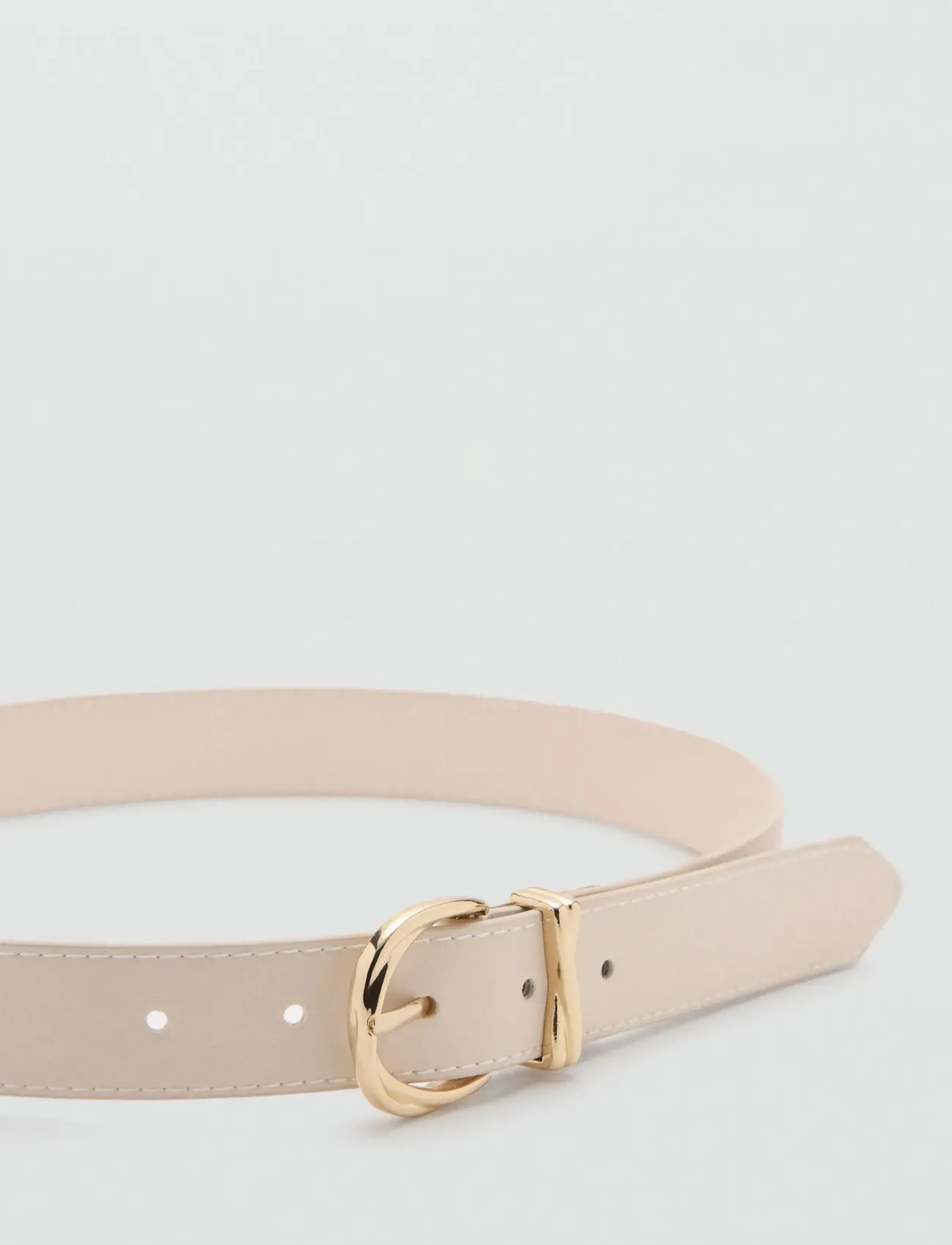 Mango - Oval buckle belt - lowest prices - light beige - 1