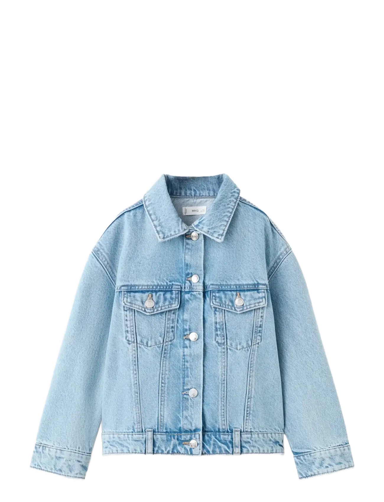 MANGO Basic Denim Jacke Blau - 152 - Kinder