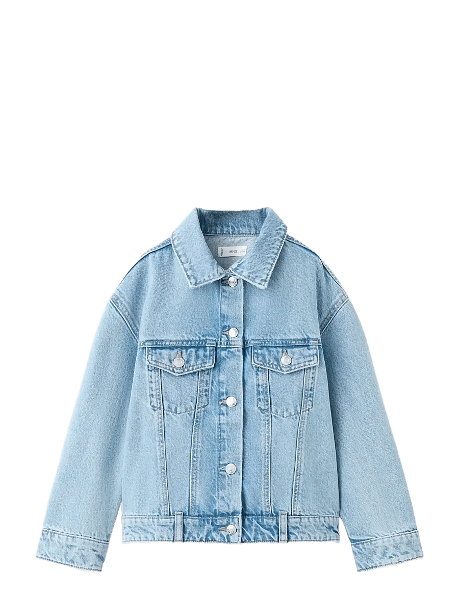 Mango - Basic denim jacket - denimjakker - open blue - 0