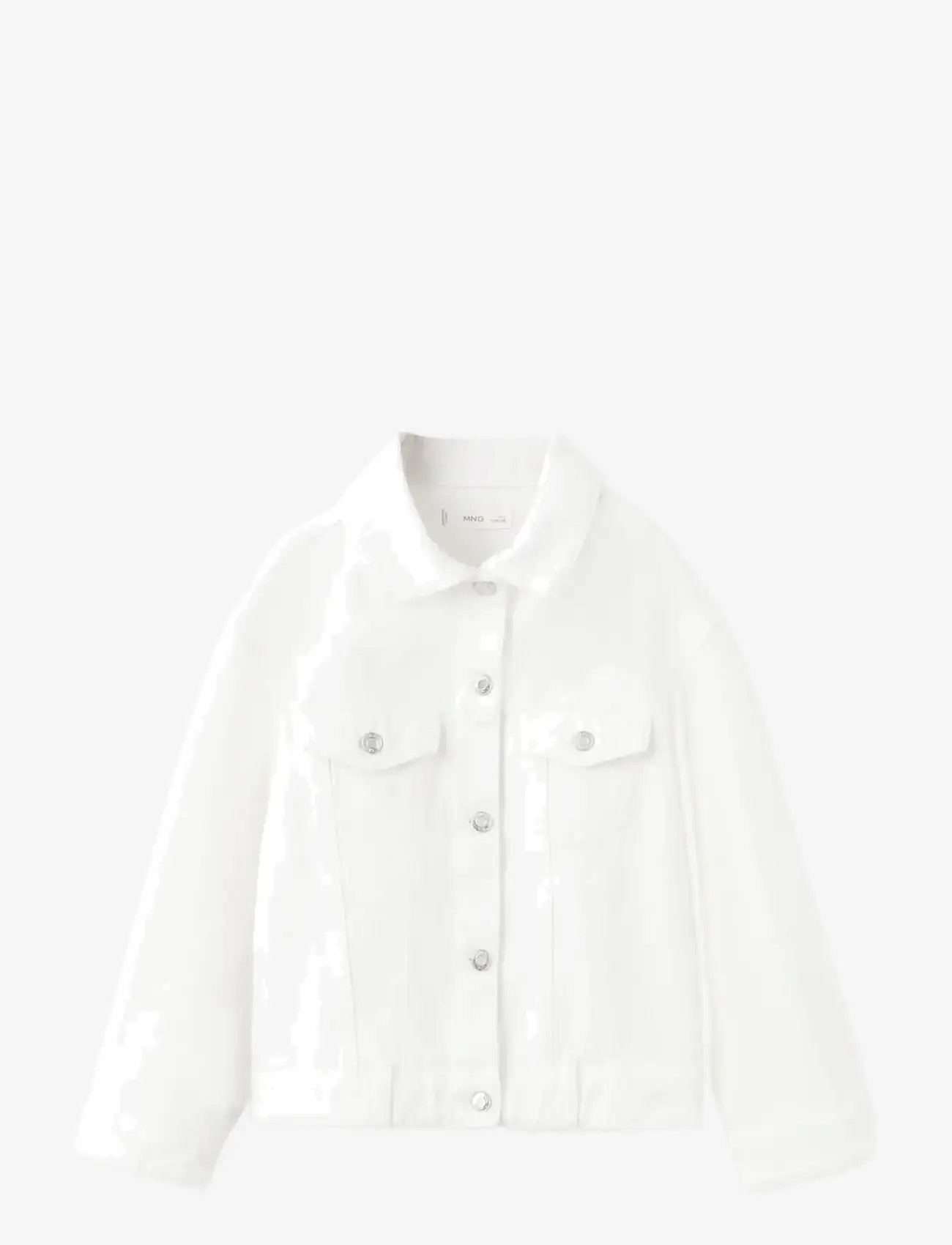 Mango - Basic denim jacket - denimjakker - white - 0